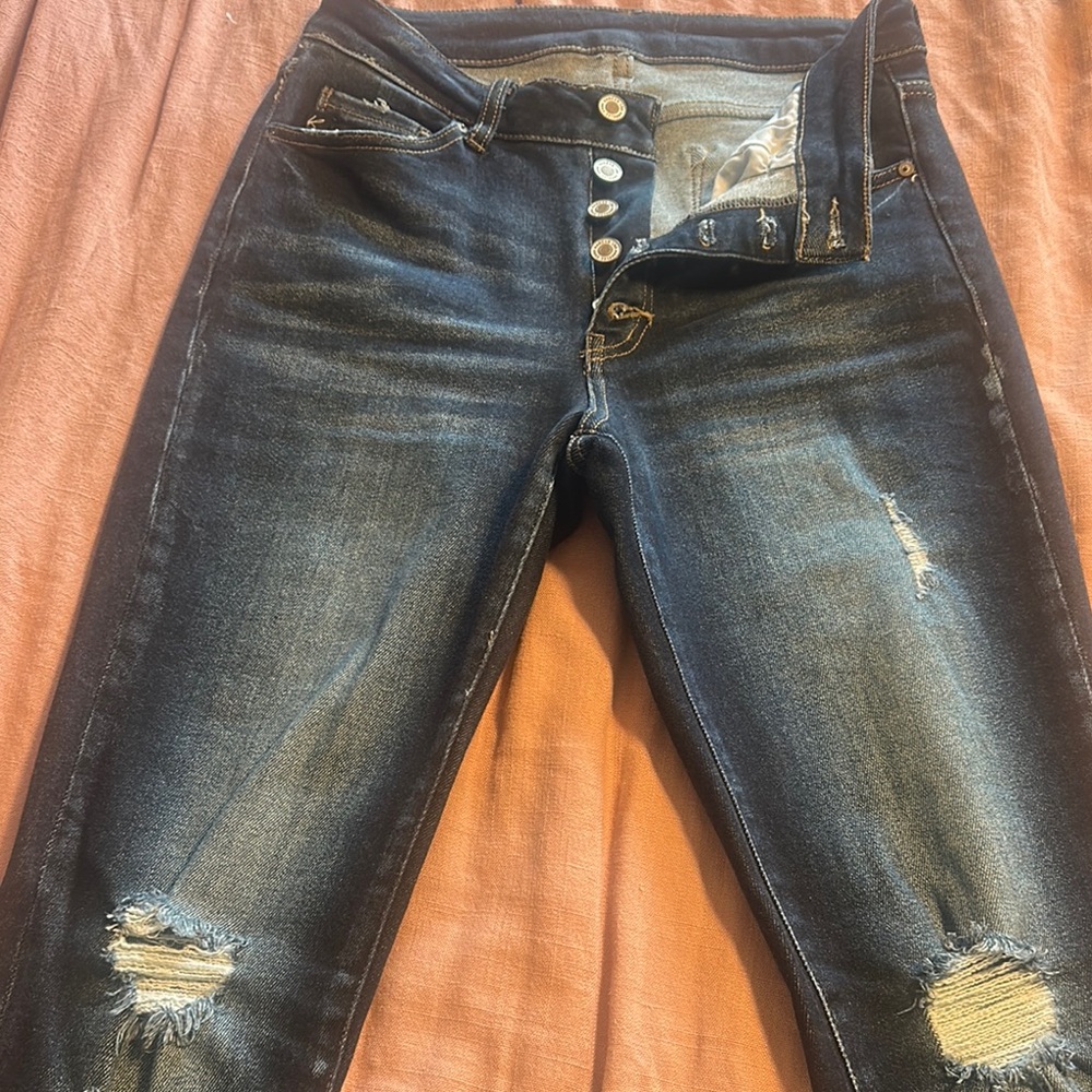 KanCan Distressed Dark Blue Women's Jeans